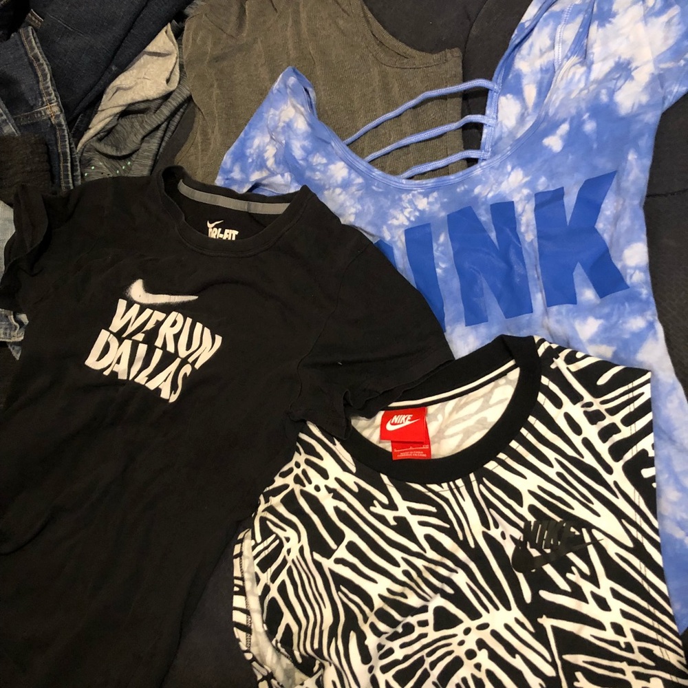 Nike shirts and Pink tops